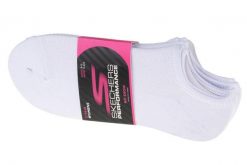 Skarpetki sportowe damskie 3pk Womens Super Stretch Socks. Białe skarpetki damskie Skechers, bez wzorów, z materiału. Za 79.99 zł.
