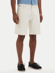 Tommy Hilfiger Szorty jeansowe Dover Washed MW0MW42556 Kremowy Regular Fit. Białe szorty męskie Tommy Hilfiger, z bawełny, bez kołnierzyka. Za 369.99 zł.