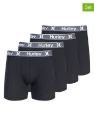 Hurley Bokserki (4 pary) w kolorze czarnym rozmiar: XL. Czarne bokserki męskie Hurley, bez wzorów. Za 72.45 zł.