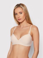 Calvin Klein Underwear Biustonosz bezfiszbinowy 000QF6017E Beżowy. Brązowe biustonosze Calvin Klein Underwear, bez wzorów, z syntetyku. Za 129.99 zł.