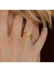 Les Petites Précieuses Pozłacany pierścionek rozmiar: 58. Żółte pierścionki damskie Les Petites Précieuses, pozłacane. Za 109.00 zł.