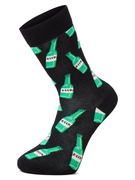 Happy Socks Skarpety Mężczyźni czarny|zielony, 36-40. Czarne skarpetki męskie Happy Socks, bez wzorów, z dzianiny. Za 49.95 zł.
