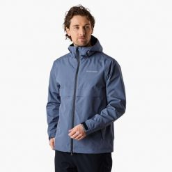 Kurtka przeciwdeszczowa turystyka męska Swedemount Tjörn Rain Jacket wodoodporny. Szare kurtki męskie SWEDEMOUNT, m, bez wzorów, bez kaptura. W wyprzedaży za 297.00 zł.