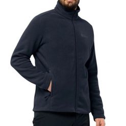 Polar bluza męska sportowa polarowa Jack Wolfskin WINTERSTEIN FZ. Niebieskie bluzy z kapturem męskie Jack Wolfskin, l, z materiału. Za 299.00 zł.