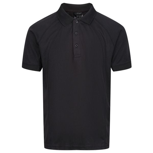 Wytrzymała Męska Koszulka Polo Z Krótkim Rękawem Coolweave. Czarne koszulki polo męskie Regatta, l, bez wzorów, z materiału, bez ramiączek. Za 84.99 zł.