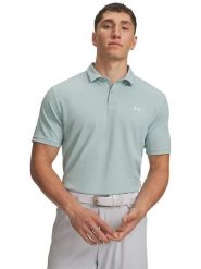 Under Armour Funkcyjna koszulka polo w kolorze turkusowym rozmiar: M. Niebieskie koszulki polo męskie Under Armour, m, bez wzorów, z materiału, bez ramiączek. Za 104.95 zł.