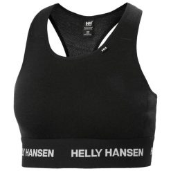 Biustonosz dla kobiet Helly Hansen Lifa Merino Midweight. Czarne biustonosze sportowe damskie Helly Hansen, bez wzorów, z wełny. Za 248.50 zł.