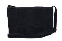 Listonoszka zamszowa BARBERINI'S czarna 888/1-1. Czarne shopper bag damskie Barberinis, bez wzorów, ze skóry, małe, zamszowe, bez dodatków. Za 299.99 zł.