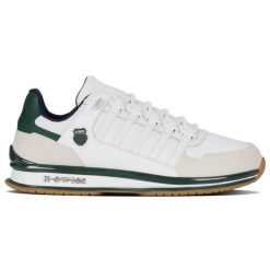 Buty K-Swiss Rinzler Gt M 08907-186-M białe. Białe buty sportowe na co dzień męskie z gumy, bez zapięcia, trekkingowe. Za 543.48 zł.