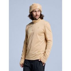 Bluza narciarska - Męska - Arctic 2.0 - Warm Sand. Brązowe bluzy bez kaptura męskie POEDERBAAS, m, z elastanu. W wyprzedaży za 212.44 zł.