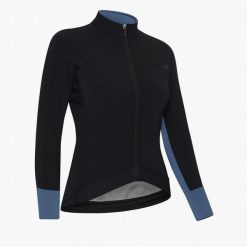 Kurtka rowerowa KIN, czarno-niebieska. Niebieskie kurtki damskie GIST, na zimę, s, bez wzorów, z polaru, bez kaptura. Za 599.00 zł.