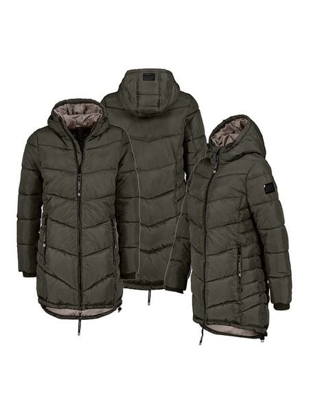 Sublevel Płaszcz pikowany w kolorze ciemnozielonym rozmiar: XL. Zielone płaszcze damskie Sublevel, xl, bez wzorów. Za 204.48 zł.