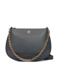 Tommy Hilfiger Torebka Th Glam Conv Med Crossover AW0AW18143 Szary. Szare torebki klasyczne damskie Tommy Hilfiger, bez wzorów, ze skóry, bez dodatków. Za 649.99 zł.