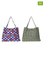 The Wild Hug Torby (2 szt.) w kolorze niebiesko-zielonym na zakupy - 65 x 45 cm rozmiar: onesize. Niebieskie shopper bag damskie The Wild Hug, bez wzorów, z materiału, bez dodatków. Za 122.38 zł.