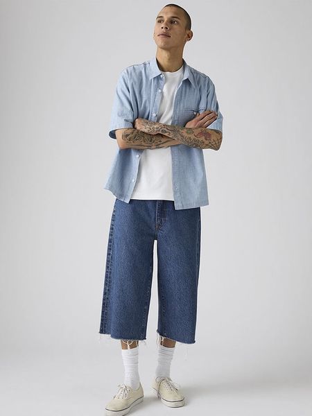 Levi's Szorty dżinsowe "478" w kolorze niebieskim rozmiar: W32. Niebieskie szorty męskie Levi's, z jeansu, bez kołnierzyka. Za 149.95 zł.