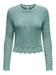 ONLY Sweter w kolorze turkusowym rozmiar: XL. Niebieskie swetry klasyczne damskie Only, xl, bez kołnierzyka. Za 74.63 zł.