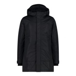 Parka z kapturem CMP. Czarne parki męskie CMP, na zimę, m, bez wzorów. Za 596.05 zł.