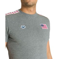 Koszulka T-Shirt sportowy unisex Arena Nations. Szare bluzki sportowe damskie Arena, bez kołnierzyka, bez ramiączek. Za 169.99 zł.