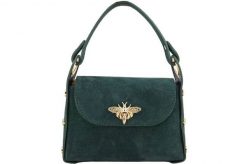 Listonoszka skórzana BARBERINI'S c. zielona 957-42. Zielone shopper bag damskie Barberinis, bez wzorów, ze skóry, do ręki, zamszowe, bez dodatków. Za 179.99 zł.