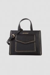 VALENTINO Czarna torebka Dolomiti Shopping. Czarne torebki klasyczne damskie Valentino by Mario Valentino, bez wzorów, bez dodatków. W wyprzedaży za 499.99 zł.