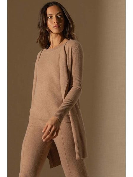 Perfect Cashmere Kaszmirowy kardigan w kolorze beżowym rozmiar: L. Brązowe kardigany damskie Perfect Cashmere, l, bez wzorów, z kaszmiru. Za 478.99 zł.