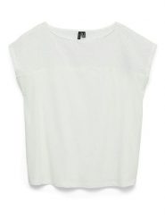 Vero Moda Bluzka w kolorze białym rozmiar: M. Białe bluzki damskie Vero Moda, m, bez wzorów, z bawełny, bez kołnierzyka, bez ramiączek. Za 65.69 zł.