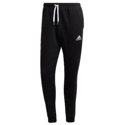 Spodnmie do piłki nożnej męskie Adidas Entrada 22 Sweat Pants. Niebieskie spodnie dresowe męskie Adidas, bez wzorów, z dresówki. Za 130.99 zł.