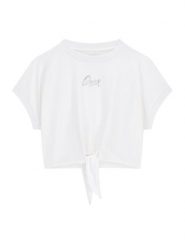 Guess T-Shirt J6GI29 K6YW4 Biały Relaxed Fit. Białe koszulki dziewczęce Guess, z aplikacjami, z bawełny, bez ramiączek. Za 94.99 zł.