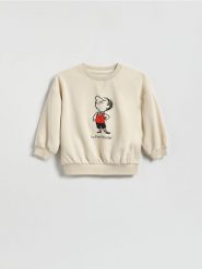 Bluza Mikołajek - beżowy. Brązowe bluzy i bluzki niemowlęce Reserved, bez wzorów, z bawełny, bez ramiączek, bez kaptura. Za 49.99 zł.