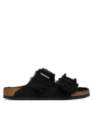 Birkenstock Klapki Arizona Shearling 752661 Czarny. Czarne klapki i japonki męskie Birkenstock, ze skóry. Za 749.99 zł.