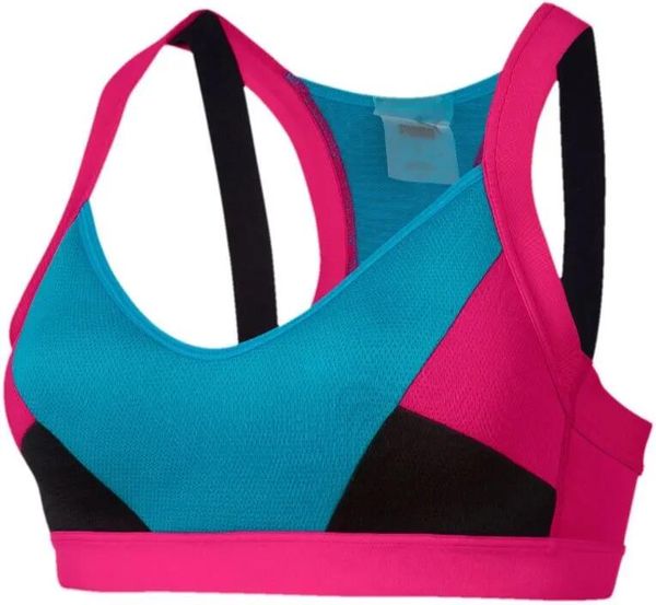 Damski biustonosz sportowy Puma Density Bra H Różowy. Czarne biustonosze sportowe damskie Puma, bez wzorów, z elastanu. Za 140.99 zł.