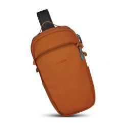 Plecak antykradzieżowy Pacsafe ECO Sling Backpack. Brązowe plecaki damskie Pacsafe, bez wzorów. Za 640.99 zł.