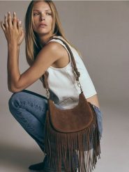 Torebka z frędzlami - brązowy. Brązowe torebki klasyczne damskie Reserved, bez wzorów, bez dodatków. W wyprzedaży za 89.99 zł.