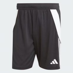 Krótki Mężczyzna Adidas Tiro 24 czarny. Białe szorty męskie Adidas, bez wzorów, z materiału, eleganckie. Za 121.55 zł.