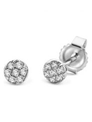 Revoni Złote kolczyki-wkrętki z diamentami rozmiar: onesize. Szare kolczyki damskie Revoni, z diamentem, złote. Za 652.99 zł.