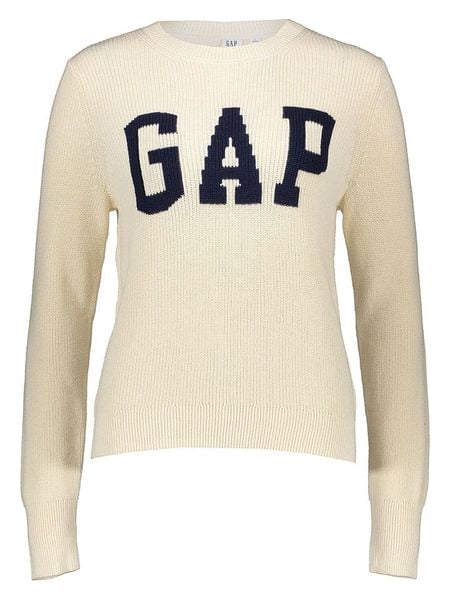 GAP Sweter w kolorze kremowym rozmiar: XXL. Brązowe swetry klasyczne damskie GAP, xxl, bez kołnierzyka. Za 105.14 zł.