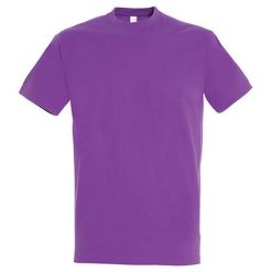 Koszulka Unisex Dla Dorosłych Z Bawełny Imperial Ringspun. Fioletowe t-shirty damskie SOL'S, s, bez wzorów, z bawełny, bez kołnierzyka. Za 41.99 zł.