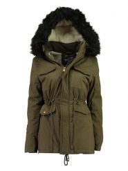 Geographical Norway Parka "Celeste" w kolorze oliwkowym rozmiar: XXL. Brązowe parki damskie Geographical Norway, xxl, bez wzorów. Za 410.94 zł.