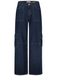 Sublevel Dżinsy - Comfort fit - w kolorze granatowym rozmiar: M. Niebieskie jeansy damskie Sublevel, z podwyższonym stanem. Za 109.78 zł.