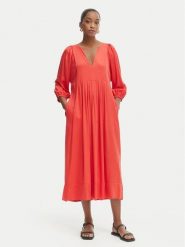 Iconique Sukienka letnia Emma IC26-090 Czerwony Relaxed Fit. Czerwone sukienki damskie Iconique, na lato, m, bez wzorów, z wiskozy, bez kołnierzyka, bez ramiączek. Za 529.99 zł.