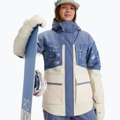 Kurtka snowboardowa damska ROXY Chloe Kim Parka. Niebieskie kurtki damskie Roxy, l, bez wzorów, z materiału, bez kaptura, snowboardowy, primaloft. Za 1,259.00 zł.