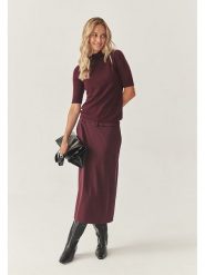 TATUUM Spódnica "Ormite" w kolorze bordowym rozmiar: 44. Czerwone spódniczki damskie Tatuum, bez wzorów, z tkaniny, midi. Za 153.71 zł.