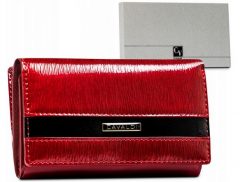 Portfel skórzany 4U Cavaldi [DH] H29-2-SH9 czerwony. Czerwone portfele damskie 4U Cavaldi, bez wzorów, z lakierowanej skóry. Za 73.99 zł.