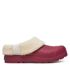 Klapki Hunter. Czerwone klapki damskie Hunter, bez wzorów, bez obcasa. Za 309.99 zł.