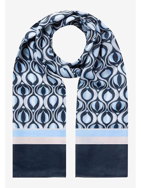 More & More Szal w kolorze błękitno-granatowym - 180 x 70 cm rozmiar: onesize. Niebieskie szaliki i kominy damskie MORE & MORE, bez wzorów, z materiału. Za 34.99 zł.