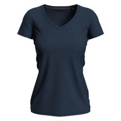 Koszulka Damska Z Elastycznym Dekoltem V. Czarne t-shirty damskie Stedman, m, bez wzorów, z bawełny, bez kołnierzyka. Za 75.99 zł.
