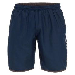 Szorty do biegania Macron Bazalt. Niebieskie szorty sportowe męskie Macron, s, z materiału, do biegania. Za 224.00 zł.