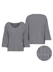 Sublevel Sweter w kolorze szarym rozmiar: L/XL. Szare swetry klasyczne damskie Sublevel, l, ze splotem, bez kołnierzyka. Za 61.60 zł.