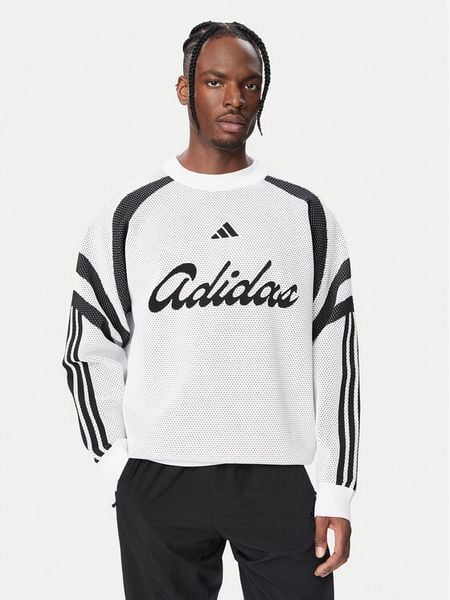 Adidas Bluza House Of Tiro Knitted KF4816 Biały Loose Fit. Białe bluzy bez kaptura męskie Adidas, m, z syntetyku. Za 529.99 zł.