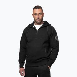 Bluza męska Pitbull Gibson Hooded. Czarne bluzy z kapturem męskie PITBULL, m, z bawełny. Za 169.99 zł.